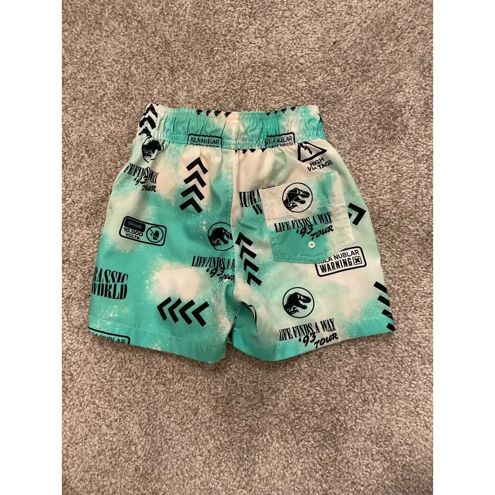 Abercrombie & Fitch x Jurassic World Boys Swim Trunks, sz 5/6